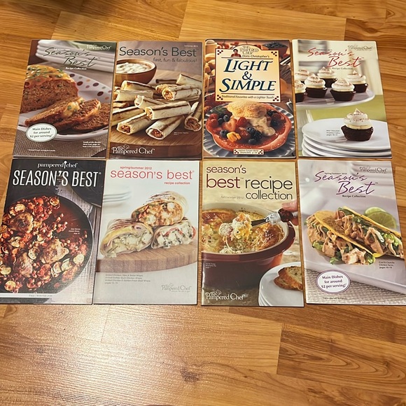 Pampered Chef Season's Best Cookbooks Along With Light and Simple Cookbook. - Picture 1 of 1